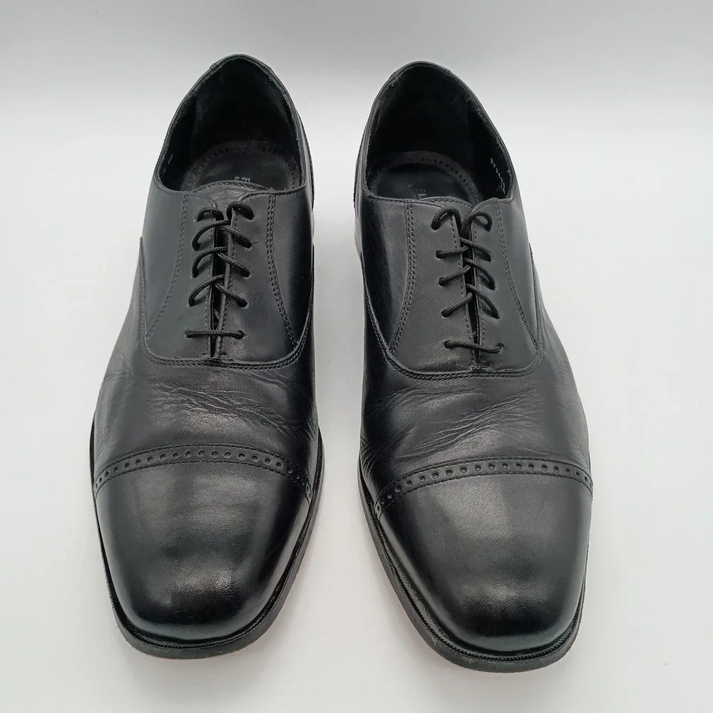 Florsheim‎ Mens Black Leather Cap Toe Oxford Dress Shoes Size 13 D